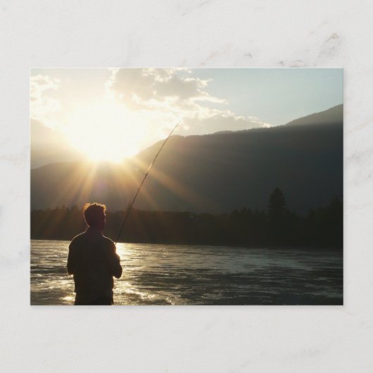 Fischen im Sonnenlicht Postkarte (Vorderseite)