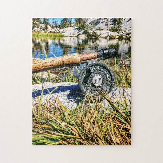 Fischen in den Sierra Mountains Puzzle (Vertikal)