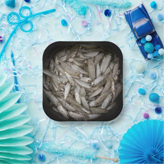 Fischen in einem Eimer Pappteller (Party)