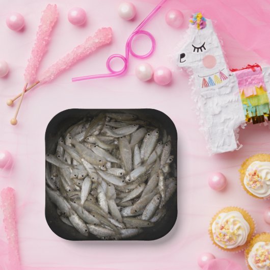 Fischen in einem Eimer Pappteller (Party)