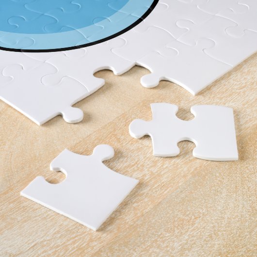 Fischen in Glas als Koch mit Soup-Löffel Puzzle (Seite)