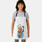 Fischen in Glas als Koch mit Soup-Löffel Schürze (Insitu)