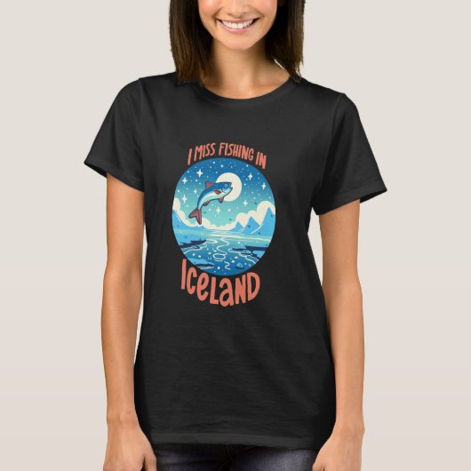 Fischen in Island T-Shirt (Vorderseite)