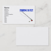 Fischen ist Fliege Visitenkarte (Vorne/Hinten)