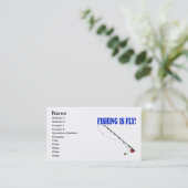 Fischen ist Fliege Visitenkarte (Stehend Vorderseite)
