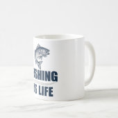 Fischen ist Leben Kaffeetasse (VorderseiteRechts)