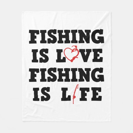 Fischen ist Liebe Fischen ist Leben Fleecedecke (Vorderseite)