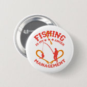Fischen ist mein Angermanagement Button (Vorne & Hinten)
