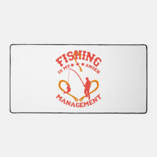 Fischen ist mein Angermanagement Schreibtischunterlage