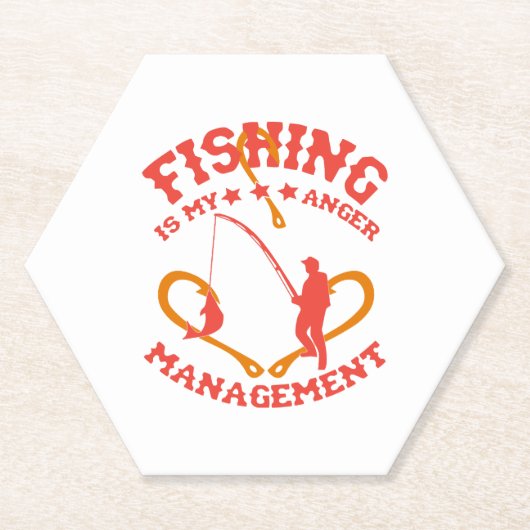 Fischen ist mein Angermanagement Untersetzer (Vorderseite)