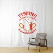 Fischen ist mein Angermanagement Wandteppich (Beispiel)