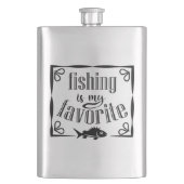 Fischen ist mein Lieblingsziffer Flachmann (Vorderseite)
