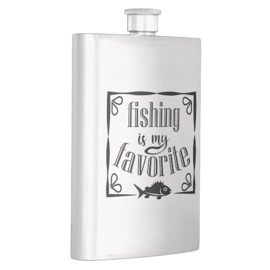 Fischen ist mein Lieblingsziffer Flachmann (Rechts)