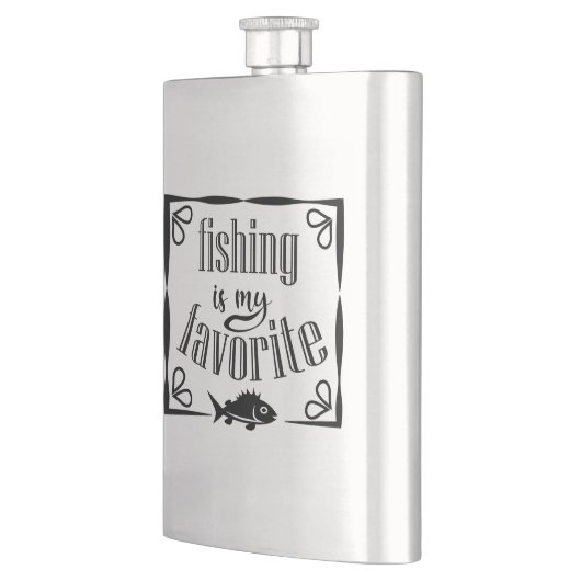 Fischen ist mein Lieblingsziffer Flachmann (Links)