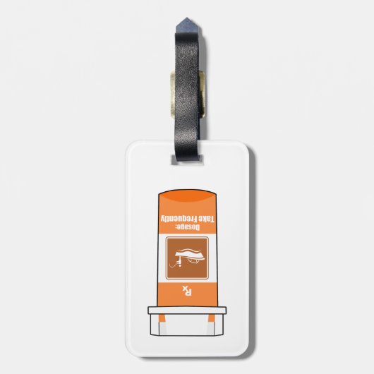 Fischen ist mein Medikament Gepäckanhänger (Rückseite vertikal)