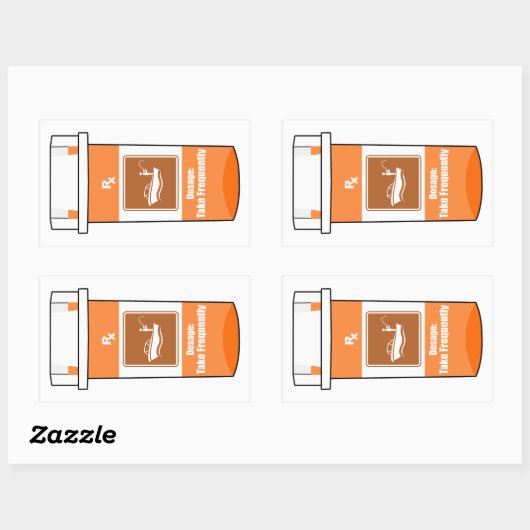 Fischen ist mein Medikament Rechteckiger Aufkleber (Blatt)