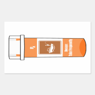 Fischen ist mein Medikament Rechteckiger Aufkleber