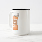 Fischen ist mein Medikament Zweifarbige Tasse (Vorderseite Links)