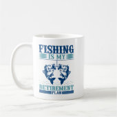 Fischen ist mein Ruhestandsplan, Funny Fishing Lov Kaffeetasse (Links)