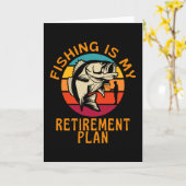 Fischen ist mein Ruhestandsplan Karte (Gelbe Blume)