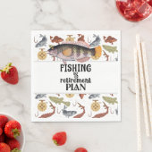Fischen ist mein Ruhestandsplan Serviette (Beispiel)