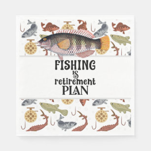 Fischen ist mein Ruhestandsplan Serviette
