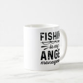 Fischen ist mein Wutmanagement Kaffeetasse (VorderseiteRechts)
