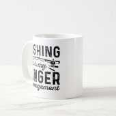 Fischen ist mein Wutmanagement Kaffeetasse (Vorderseite Links)