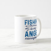 Fischen ist mein Wutmanagement Kaffeetasse (VorderseiteRechts)