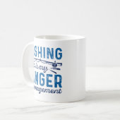 Fischen ist mein Wutmanagement Kaffeetasse (Vorderseite Links)