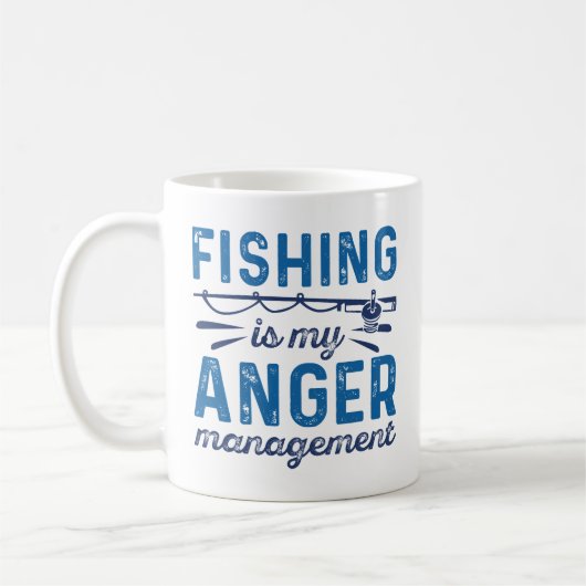 Fischen ist mein Wutmanagement Kaffeetasse (Links)