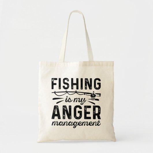 Fischen ist mein Wutmanagement Tragetasche (Vorne)