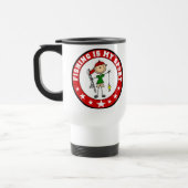 Fischen ist meine Sport-Reise-Tasse Reisebecher (Links)