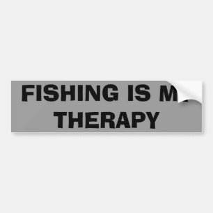 Fischen ist meine Therapie Autoaufkleber