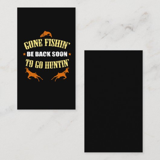 Fischen-Jagd-Geschenk für Jäger die Liebe zu jagen Visitenkarte (Vorne/Hinten)
