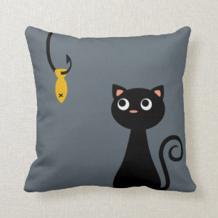 Fischen-Katze Kissen