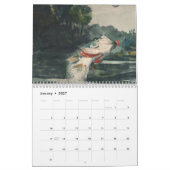Fischen-Kunst durch Winslow Homer Kalender (Jan 2027)