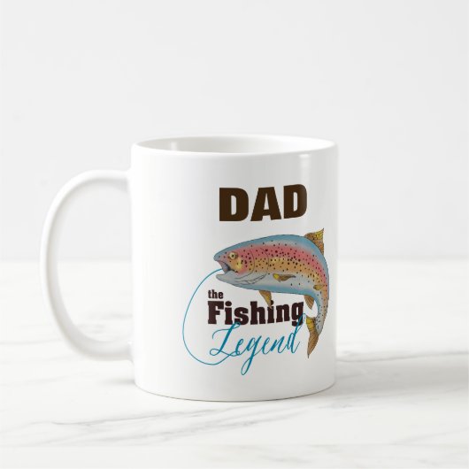 Fischen-Legenden-Tasse, fertigen Vater, Großvater, Kaffeetasse (Links)