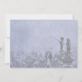 Fischen Liebhaber blauer Hochzeit Einladung (Rückseite)