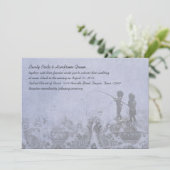 Fischen Liebhaber blauer Hochzeit Einladung (Stehend Vorderseite)