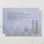 Fischen Liebhaber blauer Hochzeit Einladung (Vorne/Hinten)