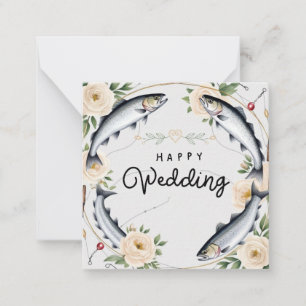 Fischen Lover Gruß Hochzeit Mitteilungskarte