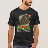 Fischen Lover Matching Weihnachtsmannmütze Halibut T-Shirt (Vorderseite)