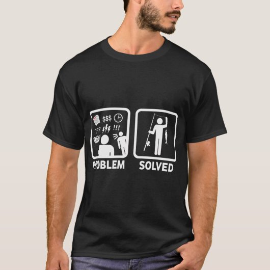 Fischen Lustig Gestresst T-Shirt (Vorderseite)