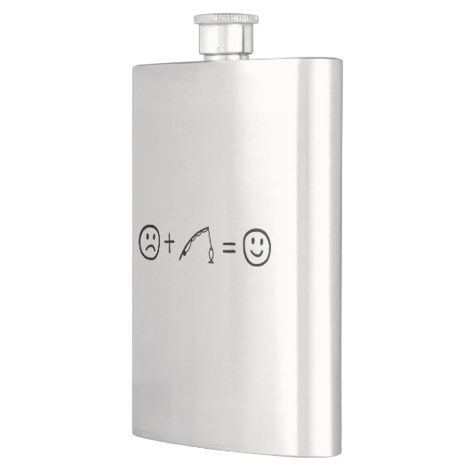 Fischen macht dich glücklich flachmann (Links)