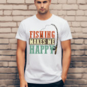Fischen macht mich glücklich T-Shirt