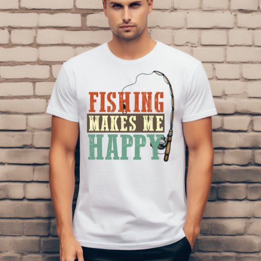 Fischen macht mich glücklich T-Shirt