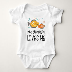 Fischen 🐠 meine Opa-Lieben Baby Strampler
