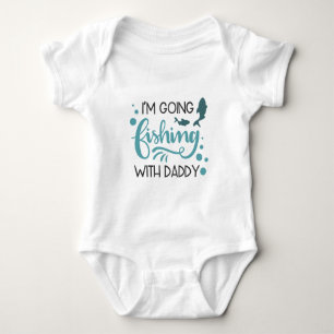 Fischen mit Daddy Baby Bodysuit Strampler