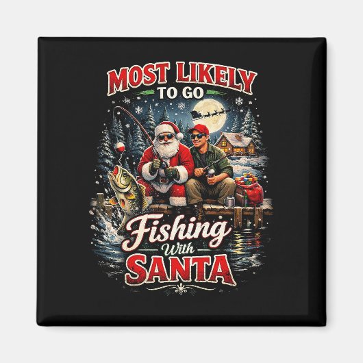 Fischen mit dem Weihnachtsmann Magnet (Vorne)